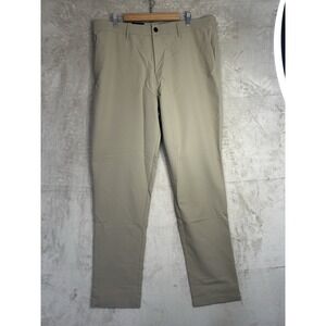 Banana Republic Mens Flat Front Pants Tan 40x34 Polyester Tech Chinos 1557516